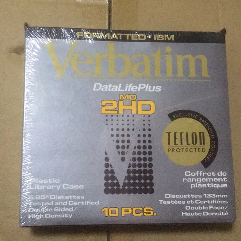 Novo Disquete Verbatim Md2-hd 10 Pces 5.25 1.2mb