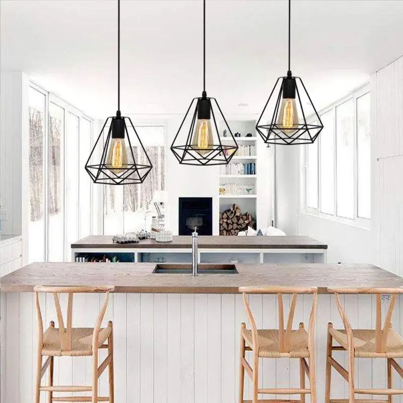 

Светодиодная люстра, декоративная лампа с тремя геометрическими фигурами, в виде ветвей дерева