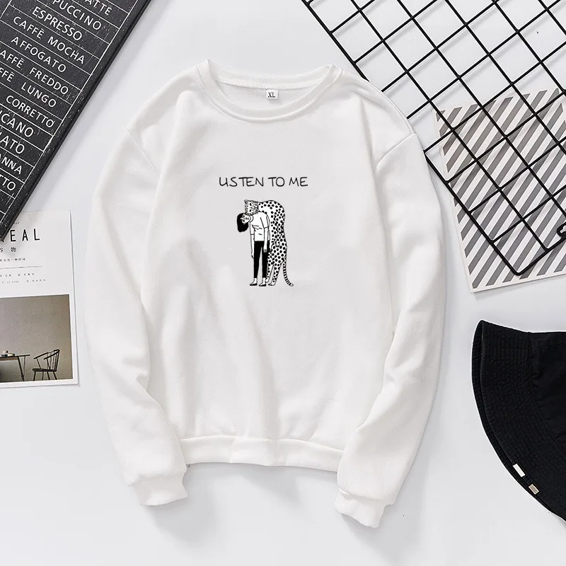 

2019 Wome Long Sleeve Hooded Sweatshirt Hoodies For Women Printed O-neck Pullovers Tops Sweatshirt Hoodies