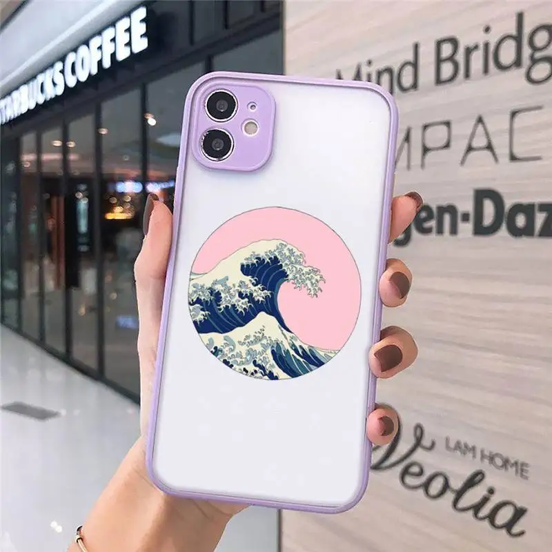 

The Big Wave of kanagawa pattern Phone Cases matte transparent For iphone 7 8 11 12 plus mini x xs xr pro max cover