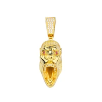 men iced out angry gorilla pendant necklace 3a cubic zirconia personalized necklace gold silver color jewelry with tennis chain