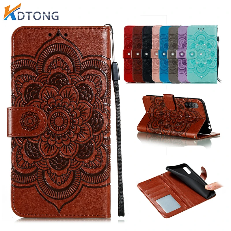 

Solid Color Embossed Leather Case For Sony Xperia 1 2 5 8 20 L4 L3 XZ5 XZ4 Compact XZ3 XA3 XA2 Plus ACE Cute Phone Cases Cover