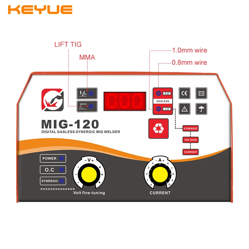 KEYUE MIG 120 Портативный электросварочный аппарат сварочный инверторный 220V