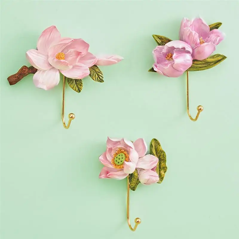 

2pcs Flower Shaped Clothing Hook Wall Mounted Hook Nail-free Wall Coat Rack