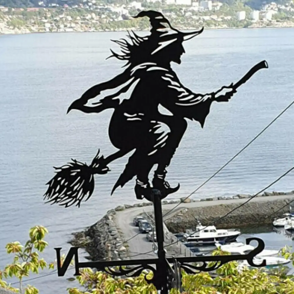 

Witch Weathervane Weather Vane Wind Direction Indicator Outdoor Barn Decor Home Dicalcium Phosphate Windmill Indicator Witch