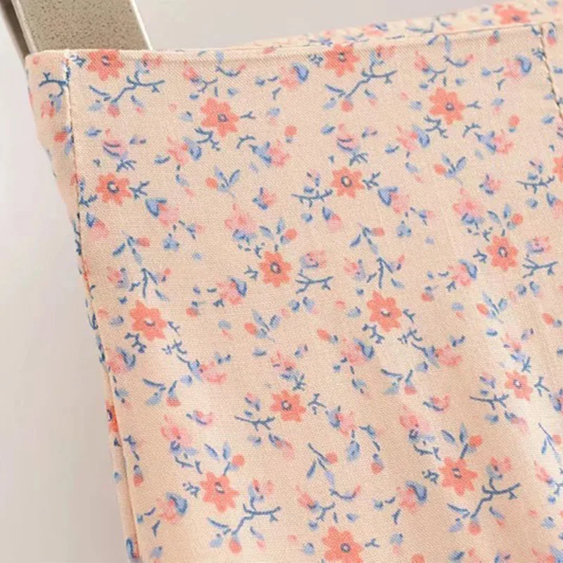 Хлопок смесь Printed Розовый Юбки Женщины Цветочные Повседневный Бич Женский Midi