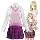 Костюм для косплея Bazzery Danganronpa V3, униформа акамацу каэде из аниме, одежда для косплея, рубашка, юбка, Женский костюм на Хэллоуин для вечеринки