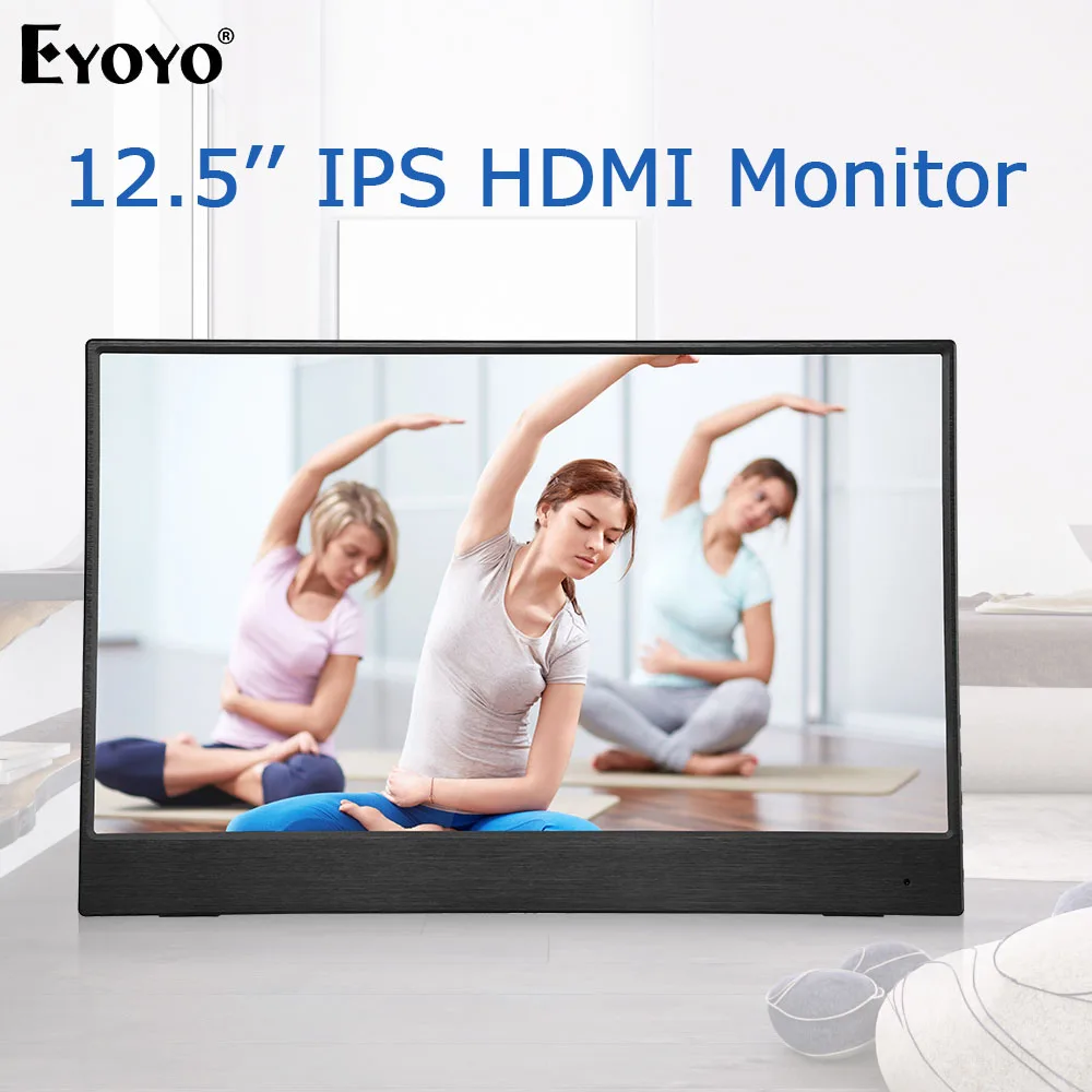 Eyoyo EM12S ультратонкий портативный ЖК монитор QHD 12 5 дюймов 2560X1440 2K Mini HDMI для ноутбука
