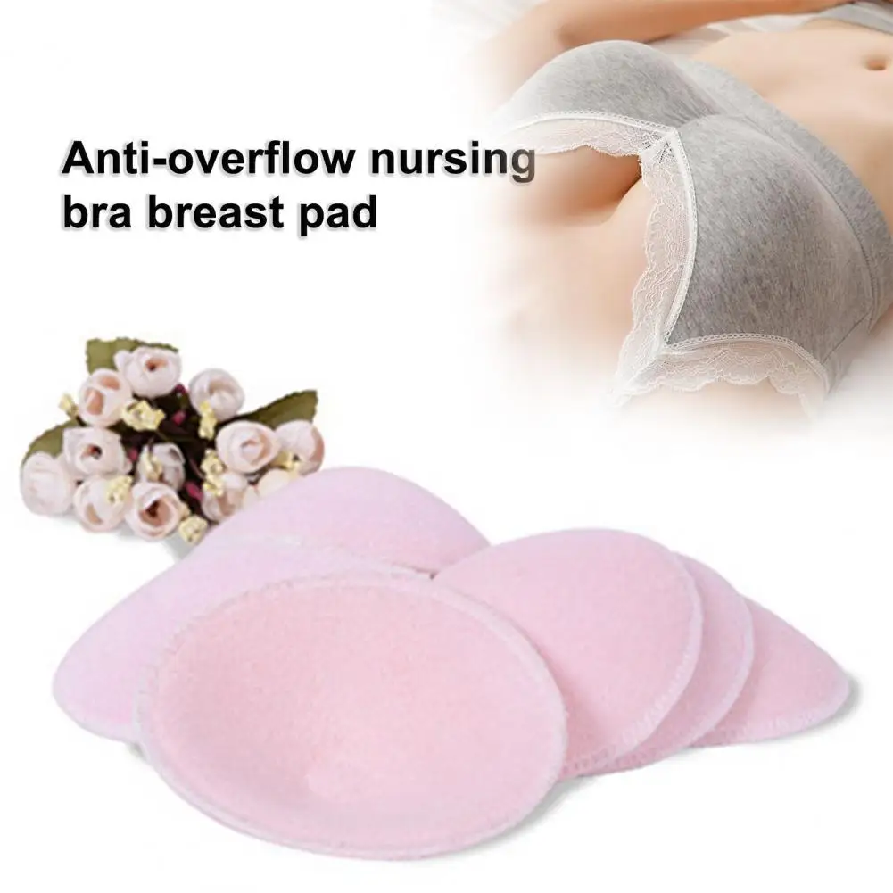 

2Pcs Practical Breast Pads Thicker Breathable Baby Feeding Supplies Contoured Shape Nursing Breast Pads for Mother