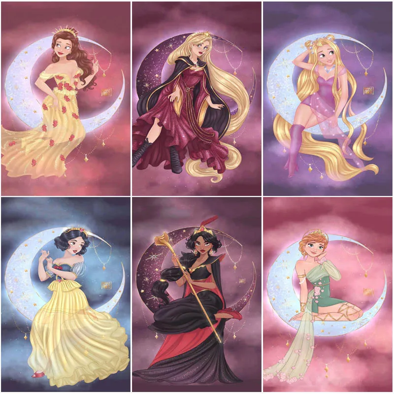 

Disney Cartoon Snow White Diamond Painting Kits 5D Full Square/Round Diamond Cross Stitch Mosaic Home Decoration Gift Handicraft