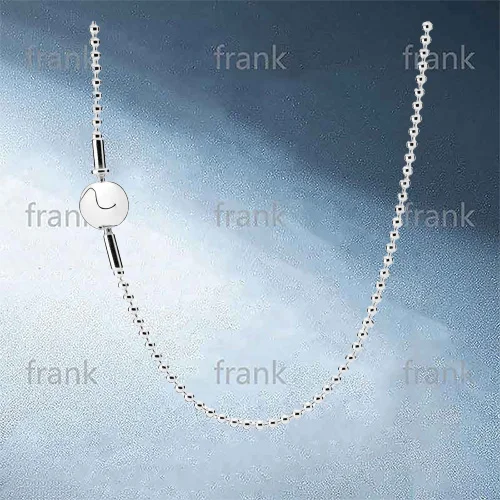 

596005-1 E series Collection Beaded Silver Necklace