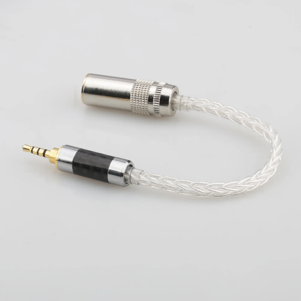Аудиокраст 10 см 2 5 мм TRRS сбалансированный к 4 женский 7N OCC посеребренный
