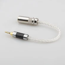 Audiocrast 10cm 2.5mm TRRS Balanced to 4.4mm Balanced Female 7N OCC Silver Plated Audio Adapter Cable