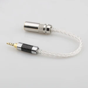audiocrast 10cm 2 5mm trrs balanced to 4 4mm balanced female 7n occ silver plated audio adapter cable free global shipping