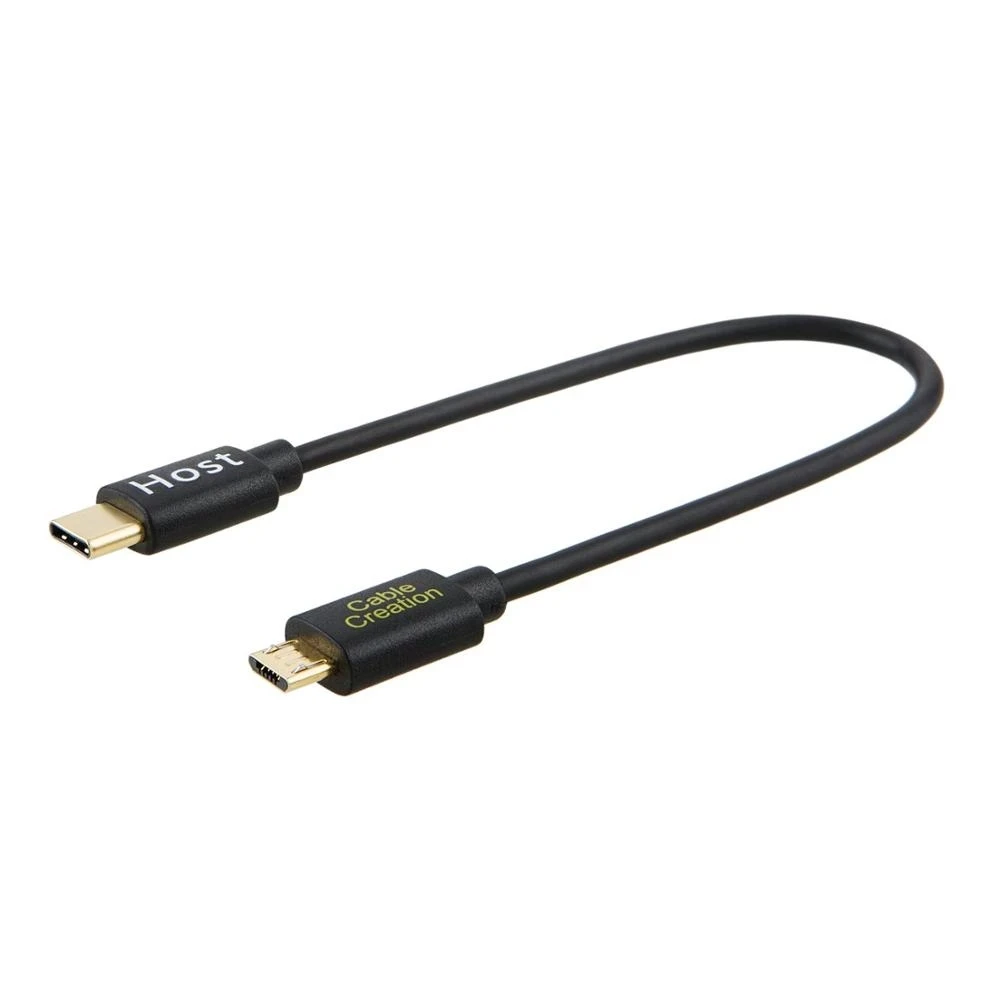 Кабель OTG с USB C на Micro короткий шнур типа совместимый Galaxy S8/S8 Plus Google Pixel 2 XL и т. Д. -