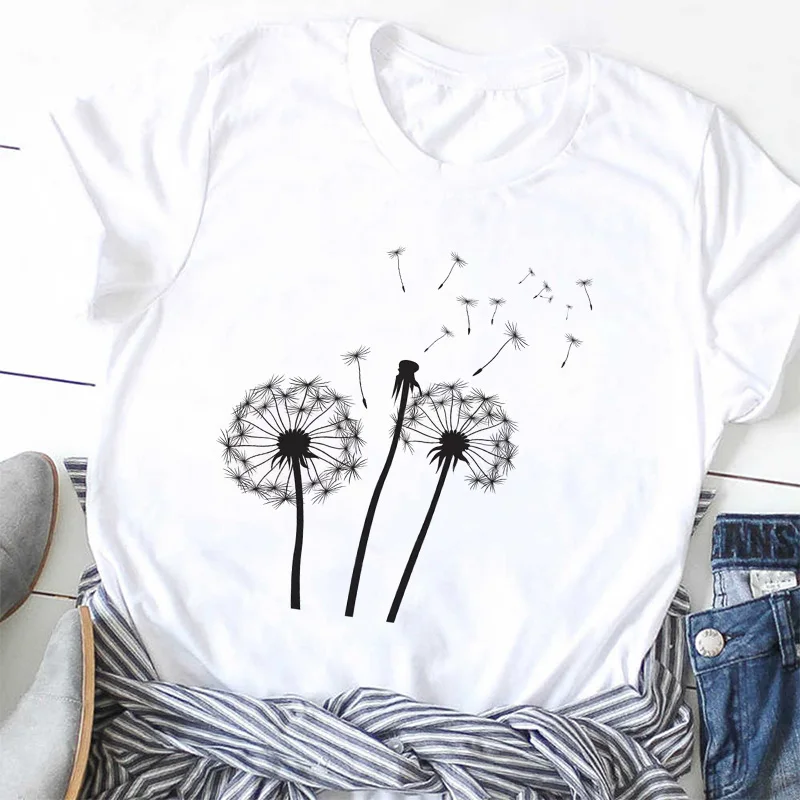 Футболка женская летняя повседневная забавная с бабочкой | Женская одежда