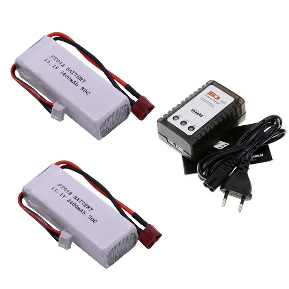 

Lipo Battery and B3 Charger For FT012 Remote control toy Boat Parts 11.1V 3400mAh high capacity lipo battery 3S 30C wholesale