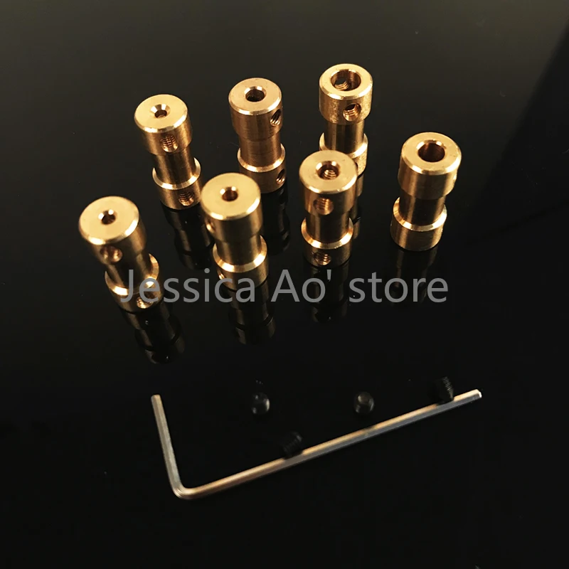 10 шт. жесткие МУФТЫ ЦИЛИНДР Медный двигатель коннектор металлическая муфта