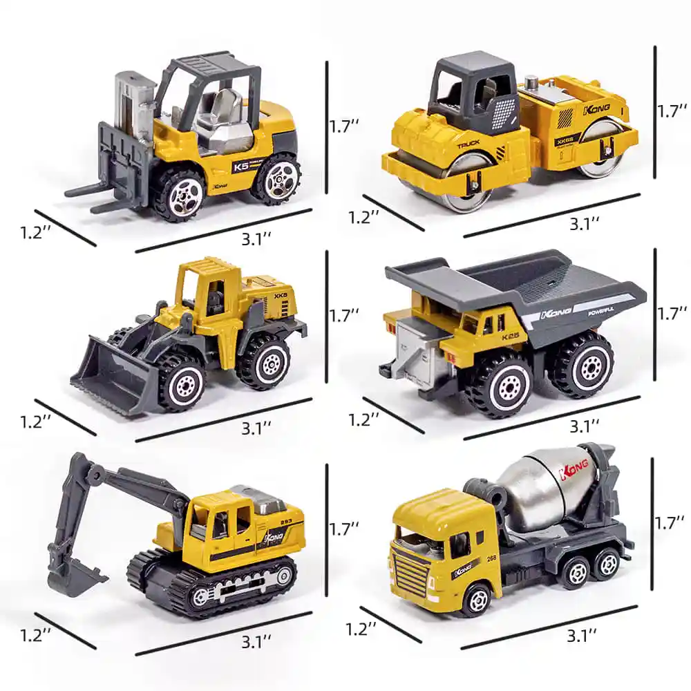 Мини-строительный грузовик из сплава игрушки 1: 64 изготовление литьем игрушечных транспортных средств экскаватор бульдозер погрузчик самосвал Модель для детей