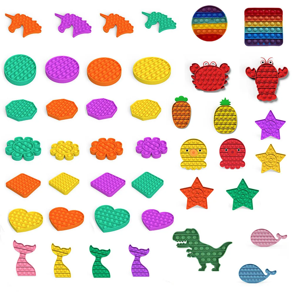 

Push Popit Bubble Whale Type Fidget Toys Autism Special Needs Sensory Anti-Stress Relief Toy Poppit Game Gift for Kids