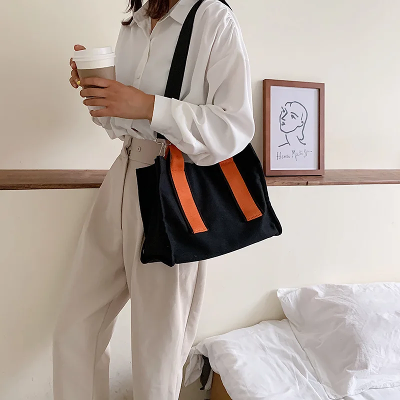 Ручная холщовая женская сумка для покупок большой вместимости 2021 литературная