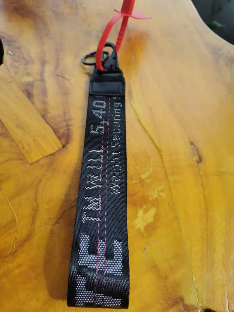 

Fashion Canvas Embroidered Key Chain European American Trend Men Women Jeans Bag Ornaments Car Accessories Key Ring Small Gifts