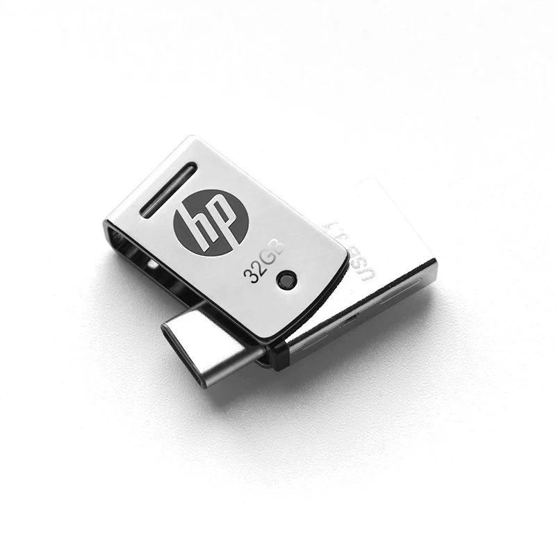 Hp X5000M металлический OTG type-C USB 3,1 высокоскоростной USB флеш-накопитель для смартфонов/планшетов 64 Гб 128 ГБ 256 ГБ