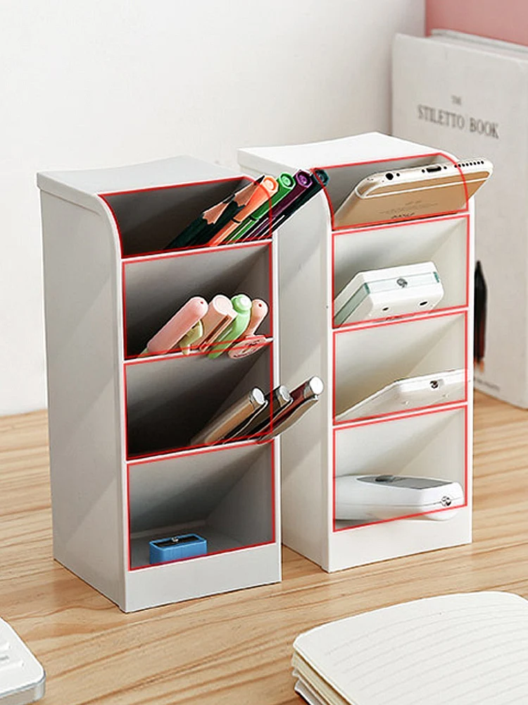 

Настольный контейнер для ручек для студентов и детей, простой Наклонный Держатель для ручек, Коробка Для Хранения Офисных принадлежностей