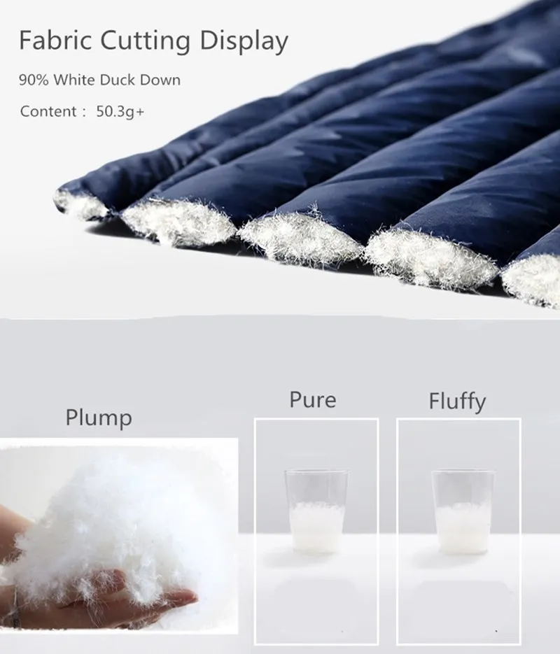 Зимний пуховик уличная супер легкая приталенная куртка на белом утином пуху с