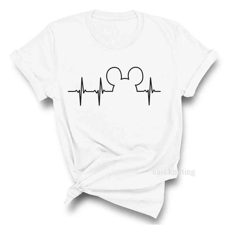 0962-white Heartbeat Lifeline, собачья Лапка, кошачья лапка, женская футболка, Halajuku, повседневная забавная футболка, унисекс, для девушек, топ, футболки, хипстер, Прямая поставка - Цвет: 0962-white