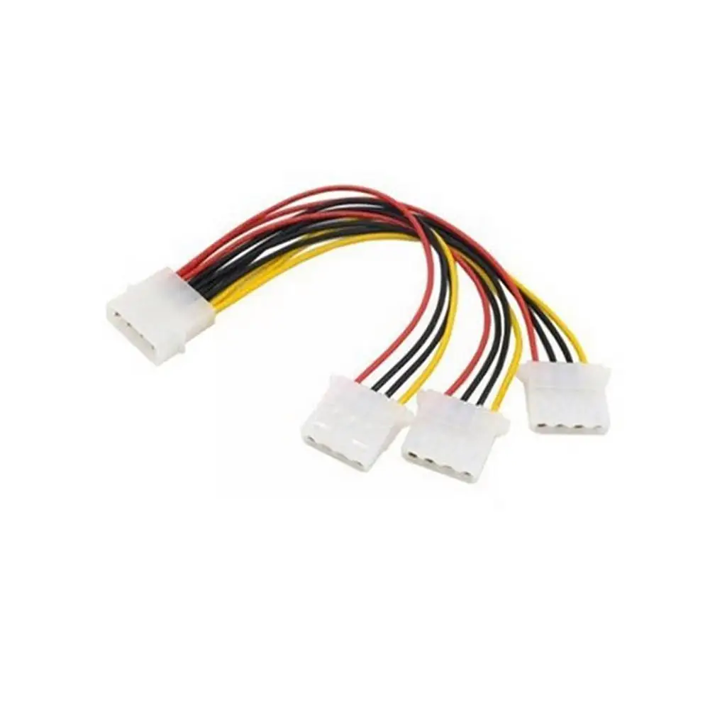 

4 Pin Molex Male To 3 Port Molex Ide Female Power Supply Cord Chassis Power Ide Adapter Power 4pin Computer Splitter Cord F1g3
