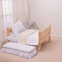 solid wood pet princess bed garden wood dog bed includes bedding
