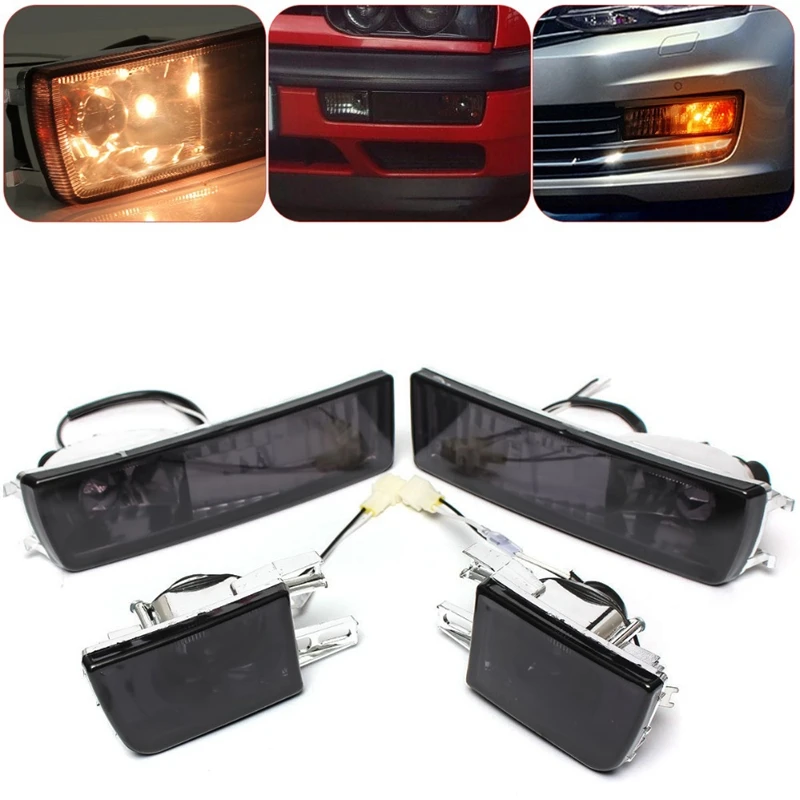 Передний бампер дымовая линза противотуманный светильник указателя поворота