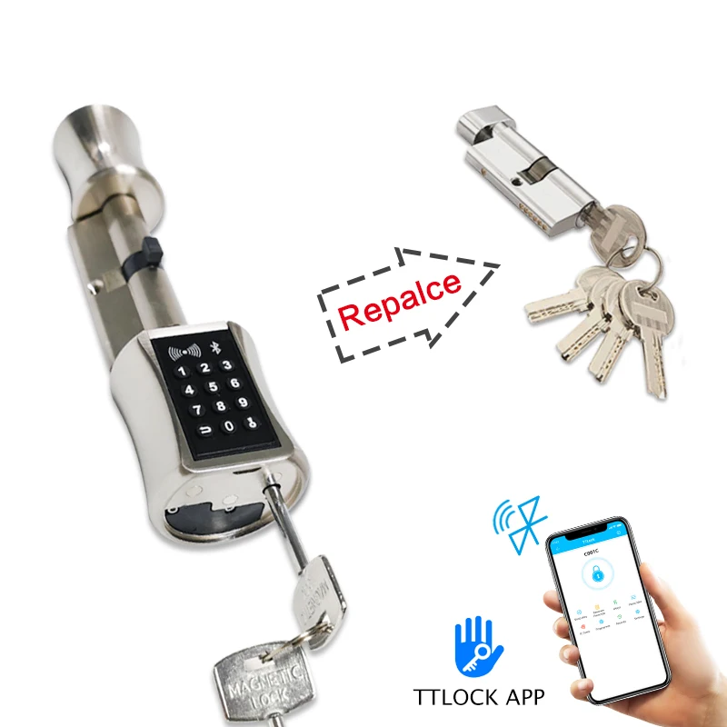 TT lock app умный цилиндрический дверной замок замена без ключа замок евро профиль цилиндр