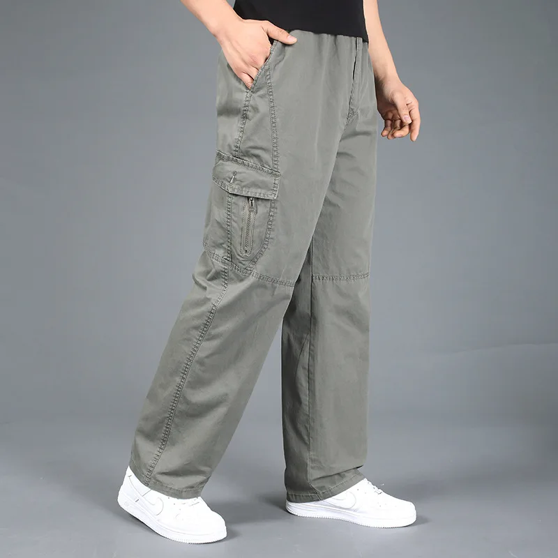 

Men's Cargo Pants Mens straight-leg pants Pant Multi Pocket Overall Men Outdoors Trousers Sports Running Pants Plus size 6XL