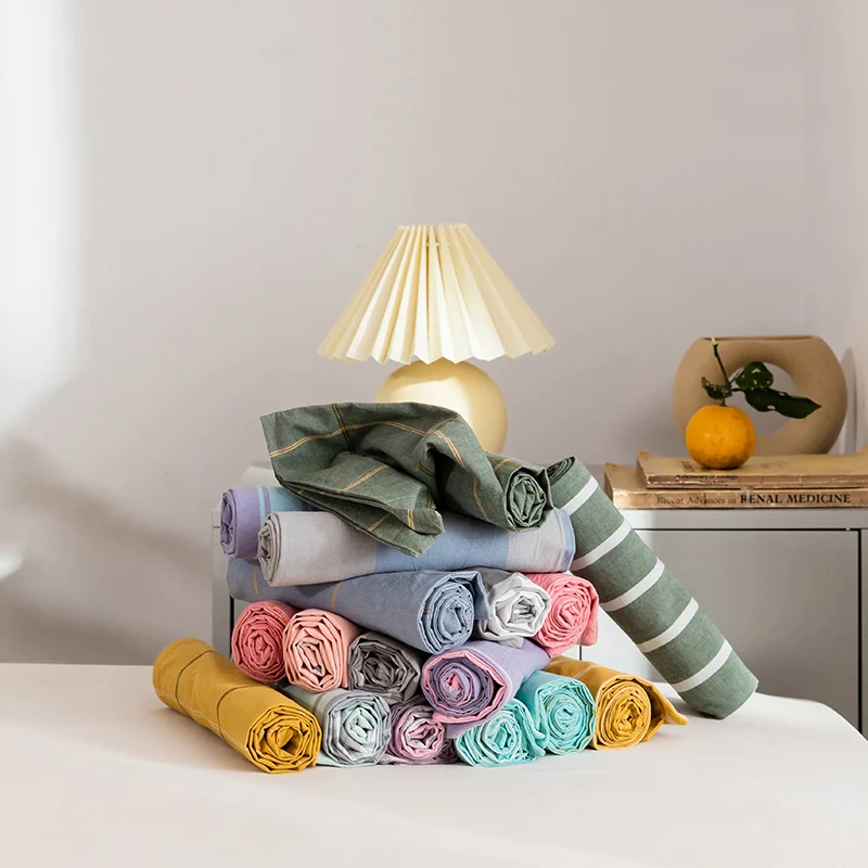 

Home Duvet Cover Washed Cotton Quilt Cover Soft Adults Kids Comforter Blanket Case 240x220 150x200cm Double Twin King Queen Size
