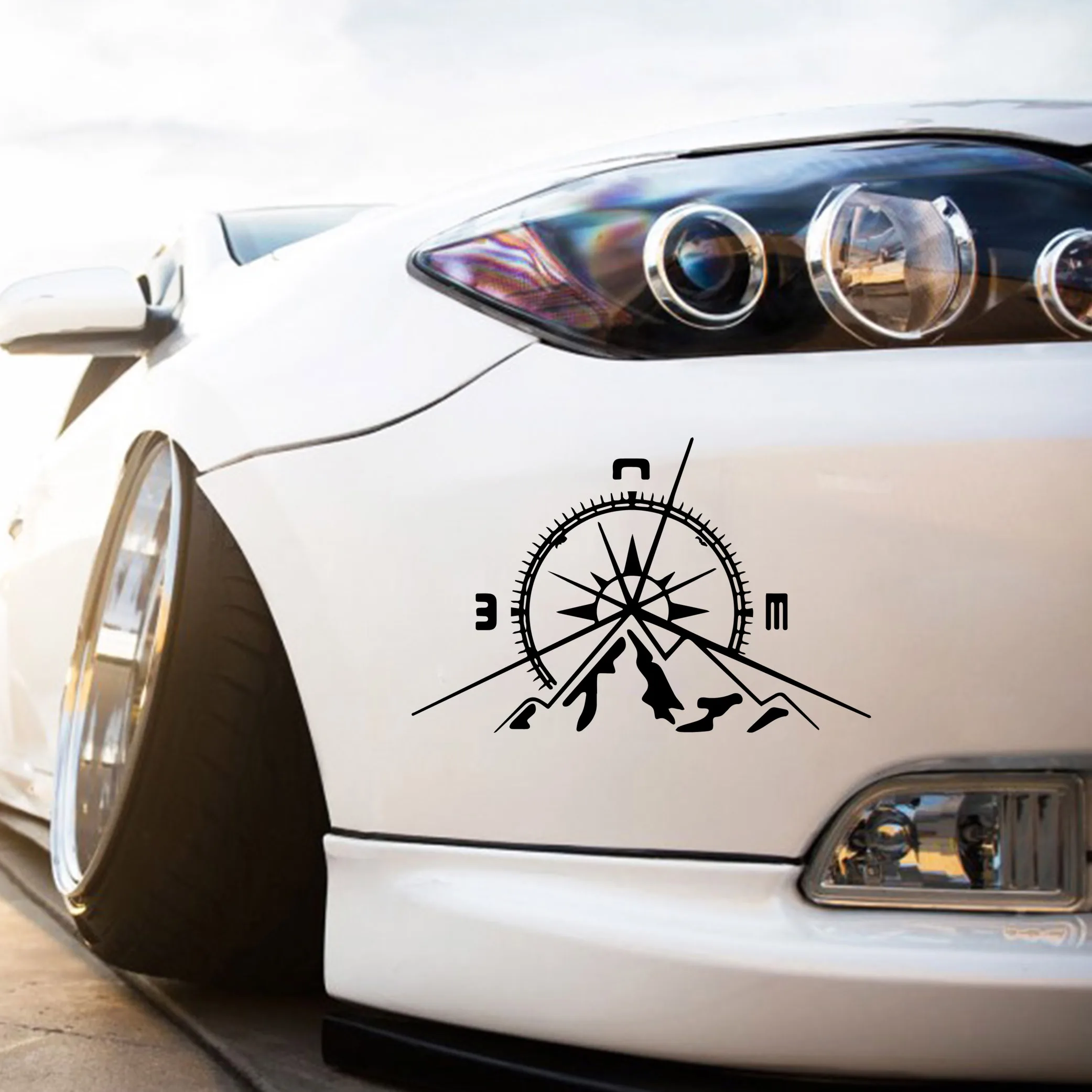 

Car Body compass Car Decal Funny Motorcycle Car Styling Vinyl Stickers On Car