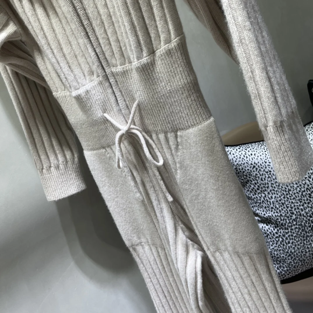 Новинка 2022 Женский Модный трикотажный комбинезон с длинными рукавами и