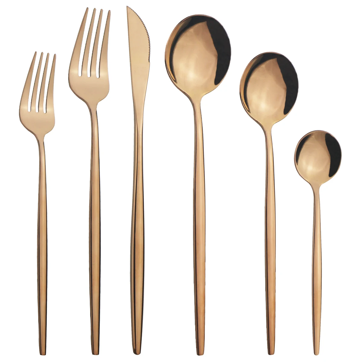 6 шт./компл. розовые золотые столовые приборы набор посуды из нержавеющей стали