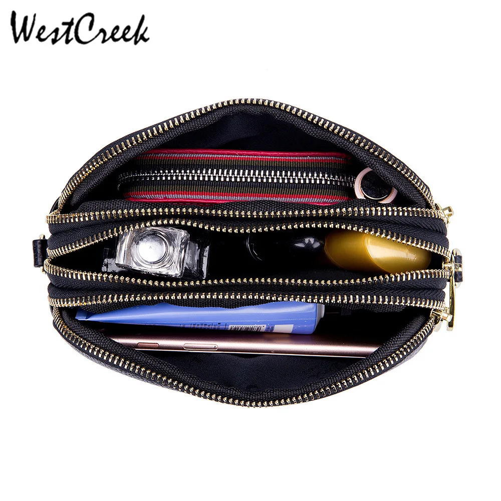 Сумка мессенджер WESTCREEK Женская трехслойная мягкий саквояж на молнии из