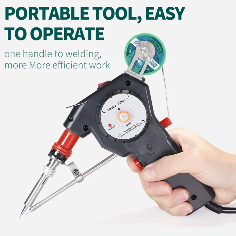 Цифровой автоматический паяльный пистолет YIHUA 929D-II портативный Переключатель