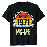 vintage 1971 limited edition 50 year legendary 50th birthday t shirt funny men tshirts cotton tops t shirt personalized
