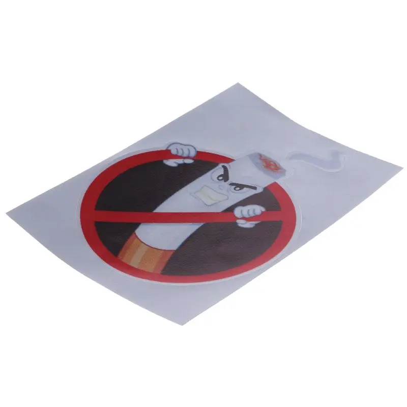 

X7AE No Smoking Sign Art Decor Bumper Sticker Danger Car Sticker PVC Angry Cigarette Butt Funny No Smoking Warning Decal