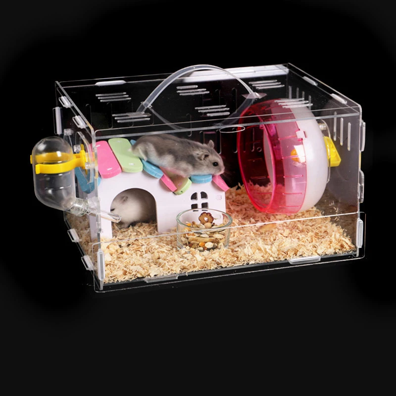 Большой размер домик для хомяка акриловый прозрачный маленький домашних