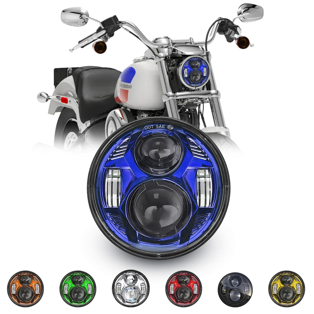 

5,75 "5-3/4" светодиодный проектор для мотоцикла Фара для Sportster Dyna Street Bob FXDB touring softail touring электр glide