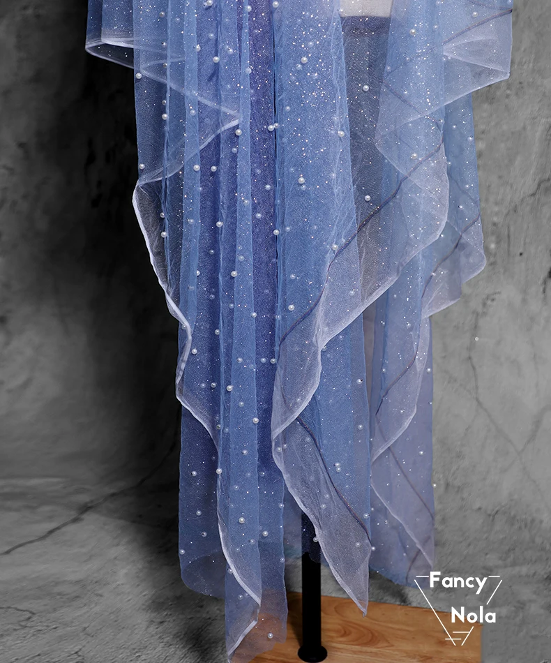 Фэнтези градиент Звездное голубое фиолетовое Марлевое пылевое перспективное