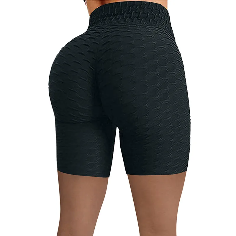 

New woman bubble high waist shorts pantalon de sport hip fitness pants vêtements d'entraînement workout tight elastic short