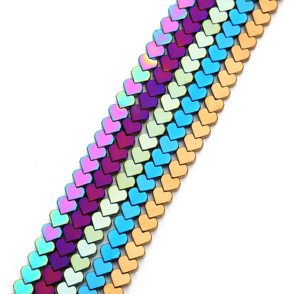 Натуральный камень Бусины сверкающие 4/6/8 мм Сердце Форма гематитовые бусины для