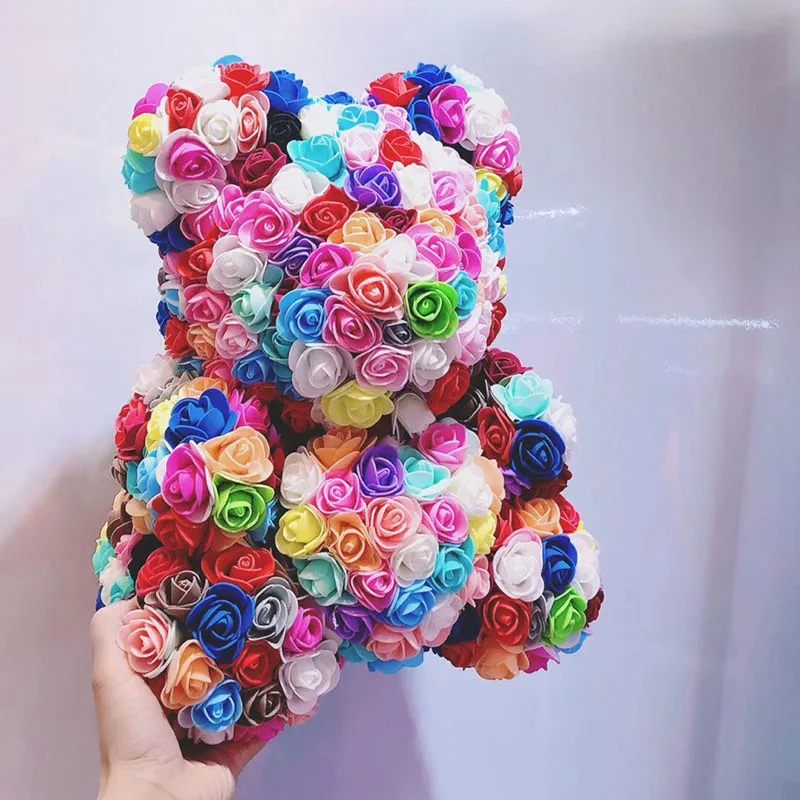 Прямая поставка розы 35 см пенопластовый медведь роза цветок цветы