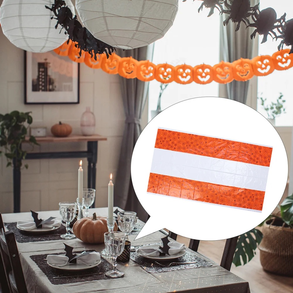 

4PCS Tablecloth Disposable Table Cover Halloween Table Ornament Desk Cover